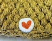 Crochet Custard Heart Hat