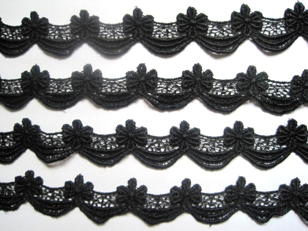 Venice Lace Trim Black