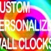 CUSTOM Clocks PORTRAITS Personalized People Dogs Cat Cars Motorcycles  ANYTHING 10 inch Resin Wall Clock Fathers Day Graduation Christmas