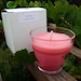 Cranberry, Handmade Soy/Parafin Candle in Glass Flower Pot Holder