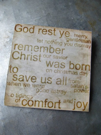 God Rest Ye Merry Gentlemen,  3x3, Magnet