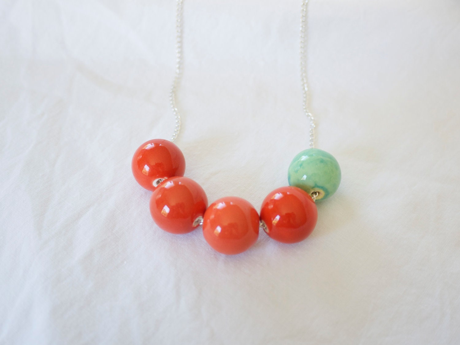 Ceramic Colorblock Necklace