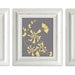 Modern Vintage Art Prints For Home - 8X10 - Set of 6 - No. 039-1 Collection - Silver, Gray, Saffron, Flowers, Patterns, Directional, Stripe