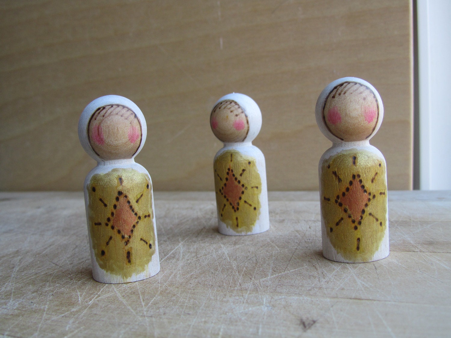 Nature's Star Children - Natural Wooden Toy - Set of 3