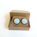Tiny stud earrings greyed jade earring studs