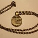 Swiss Roll Necklace (bronze) - With Vintage 1940s baking instruction for a Jam Swiss Roll - For a baking fan
