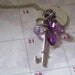 Purple Skeleton Key Necklace Altered Upcycled
