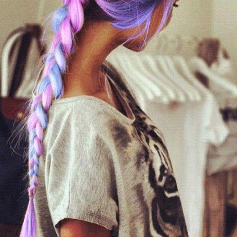 R A I N B O W  mini TRADITIONAL braid/ pastel dip dye ombre/ free people inspired/  hair extension/ weft clip-in