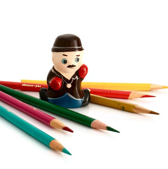Vintage Pencil Sharpener Boxer Figurine