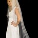 Wedding Veil with Crystal Edge, 2 Tier Chapel Length Bridal Veil (90 inches), Over 1000 Crystals, White or Ivory, Style 1020, Made to Order