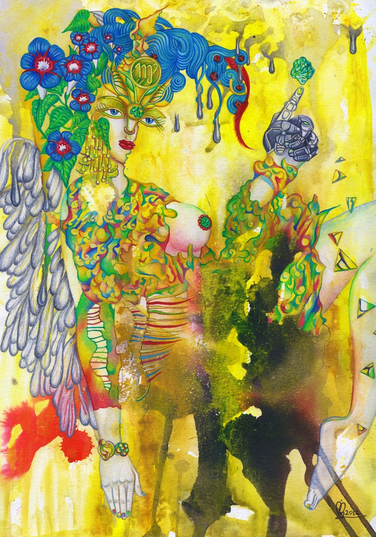 Virgo: The Mind Penetrator (Aug 23 - Sep 22) / ART PRINT / LARGE / 21" X 28"