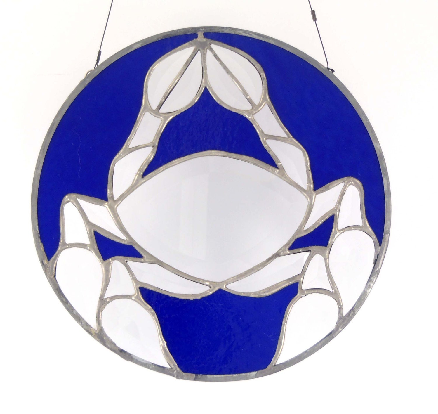 Stained Glass Sun Catcher Cancer Crab Beveled OOAK