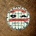 Vintage Lips and Mustache Save the Date Circle Magnets - Custom save the date round shaped magnets