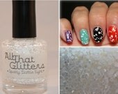 Spotty Dottie Light - white glitter nail polish