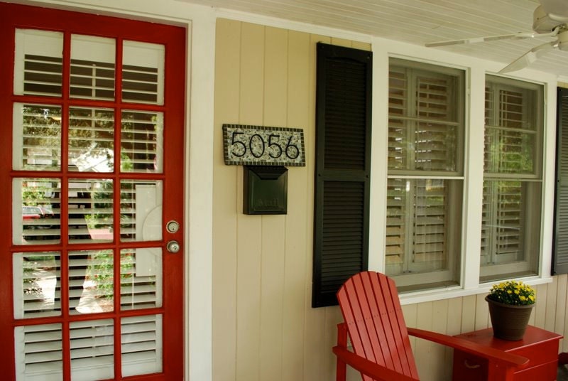 House Numbers Mosaic Address Sign