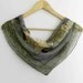 Japanese art silk hand painted scarf, 50 shades of gray gift. Green and gray silk scarf. Made to order. Free worldwide  shipping