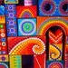 Rainbow Vintage Colourful Wooden Building Blocks- finished set