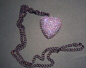 Purple Rhinestone Heart Necklace