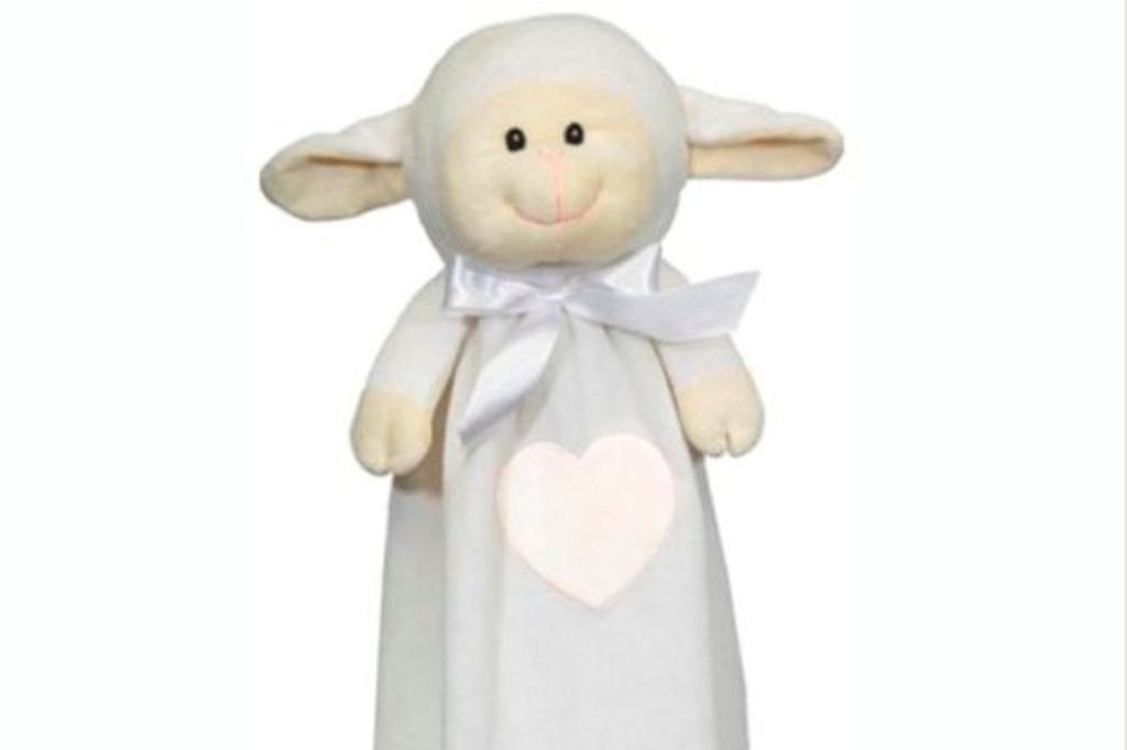 Adorable Lamb Blankey Soft, Plush Stuffed Animal Custom Embroidered Monogramed