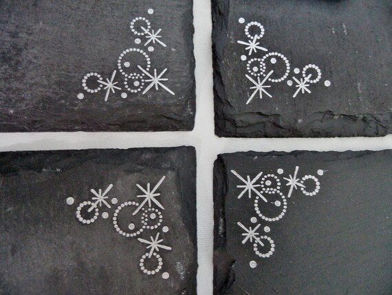 Retro Slate Coasters (Set of 4)