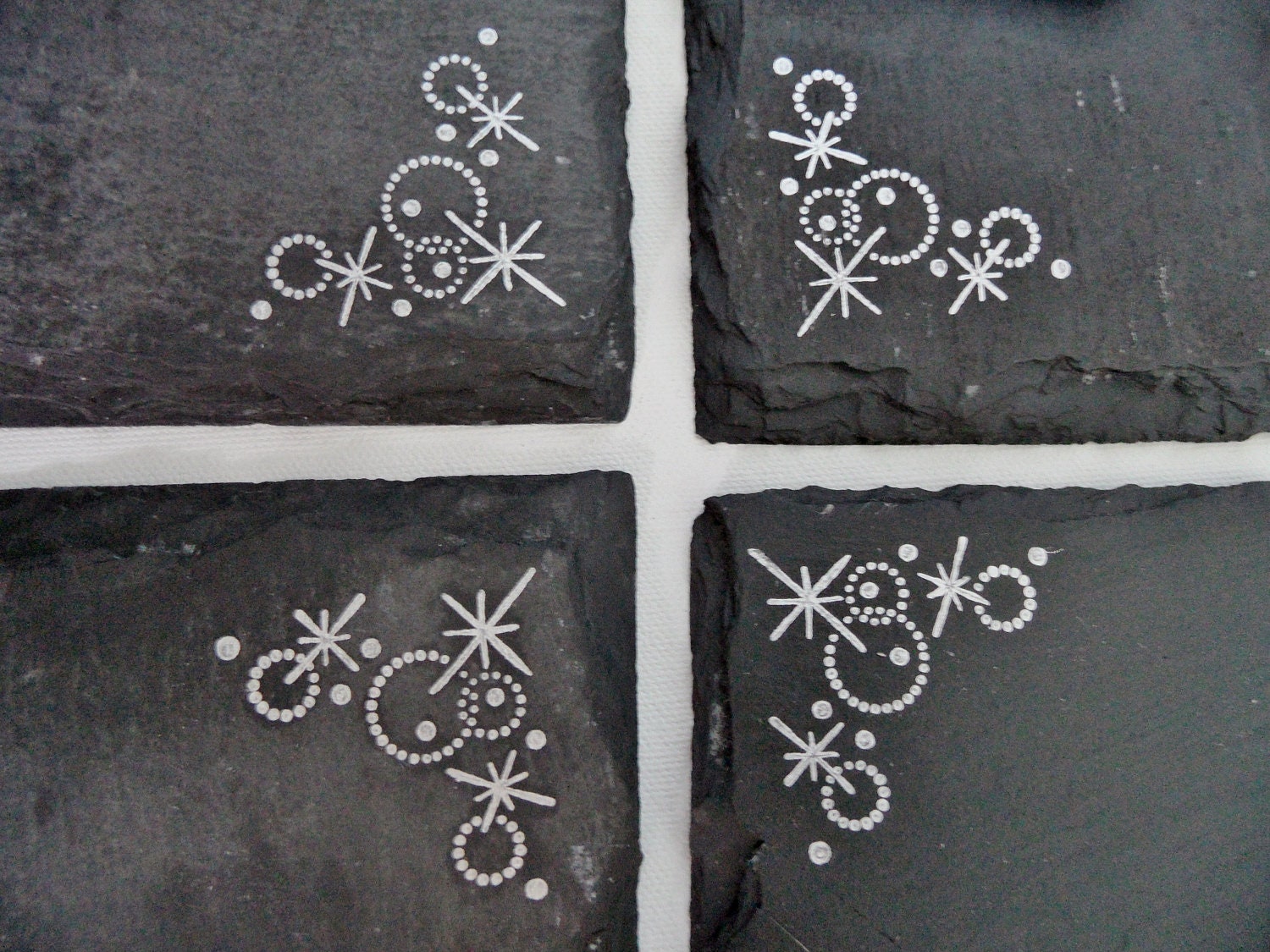 Retro Slate Coasters (Set of 4)