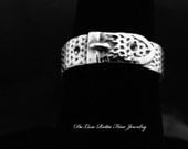 Recycled Silver Handmade Buckle Ring Alternative Wedding Band Fashion Ring
