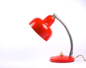 Vintage tangerine orange table lamp