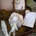 Handmade Vintage Lace Bridal Bouquet. Ivory and cream lace flowers