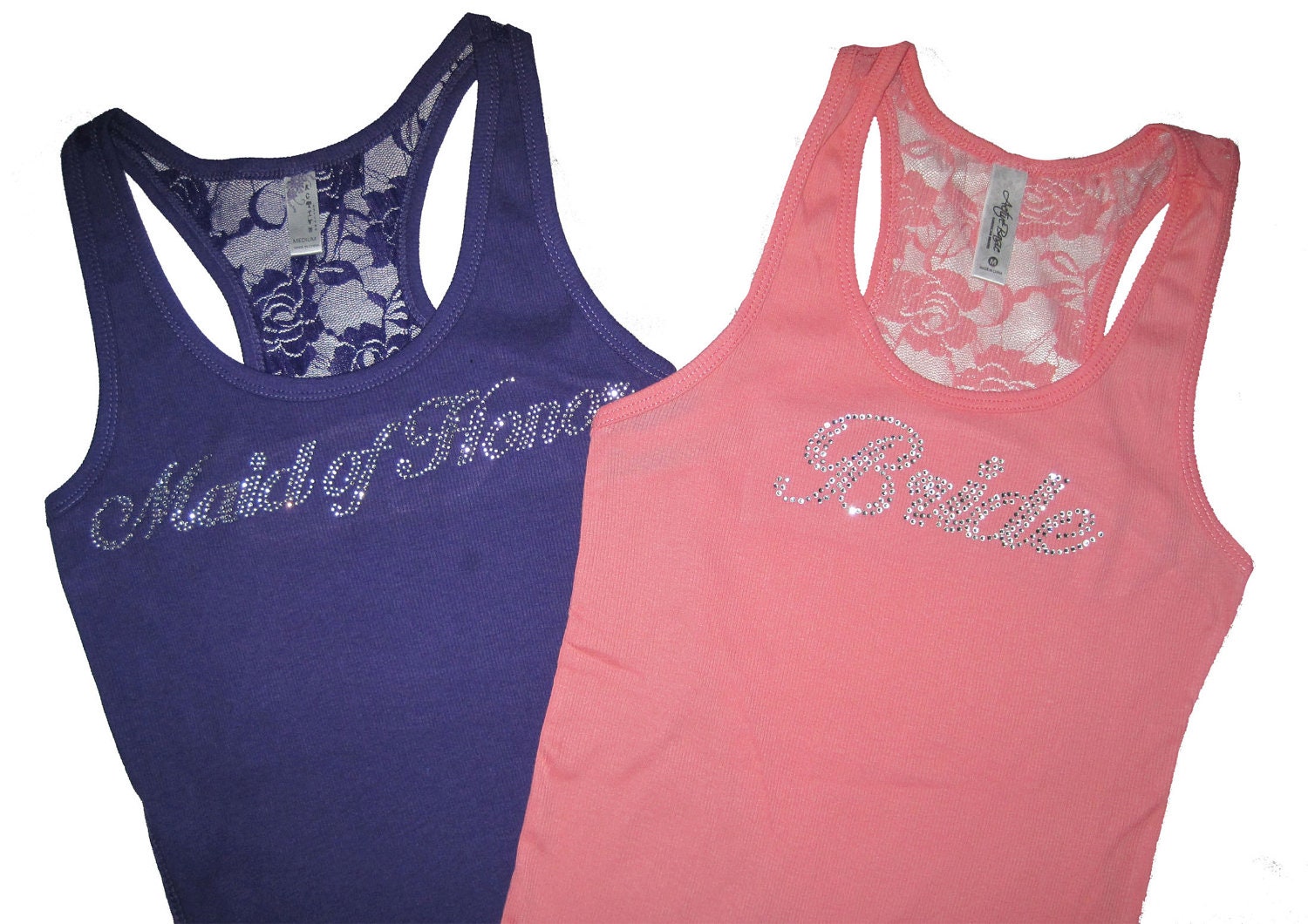 2 Bridesmaid Tank Top Shirts. Will You Be My Bridesmaid. Maid of Honor. Matron of Honor. Wedding Shirts. Bride Tank Top.