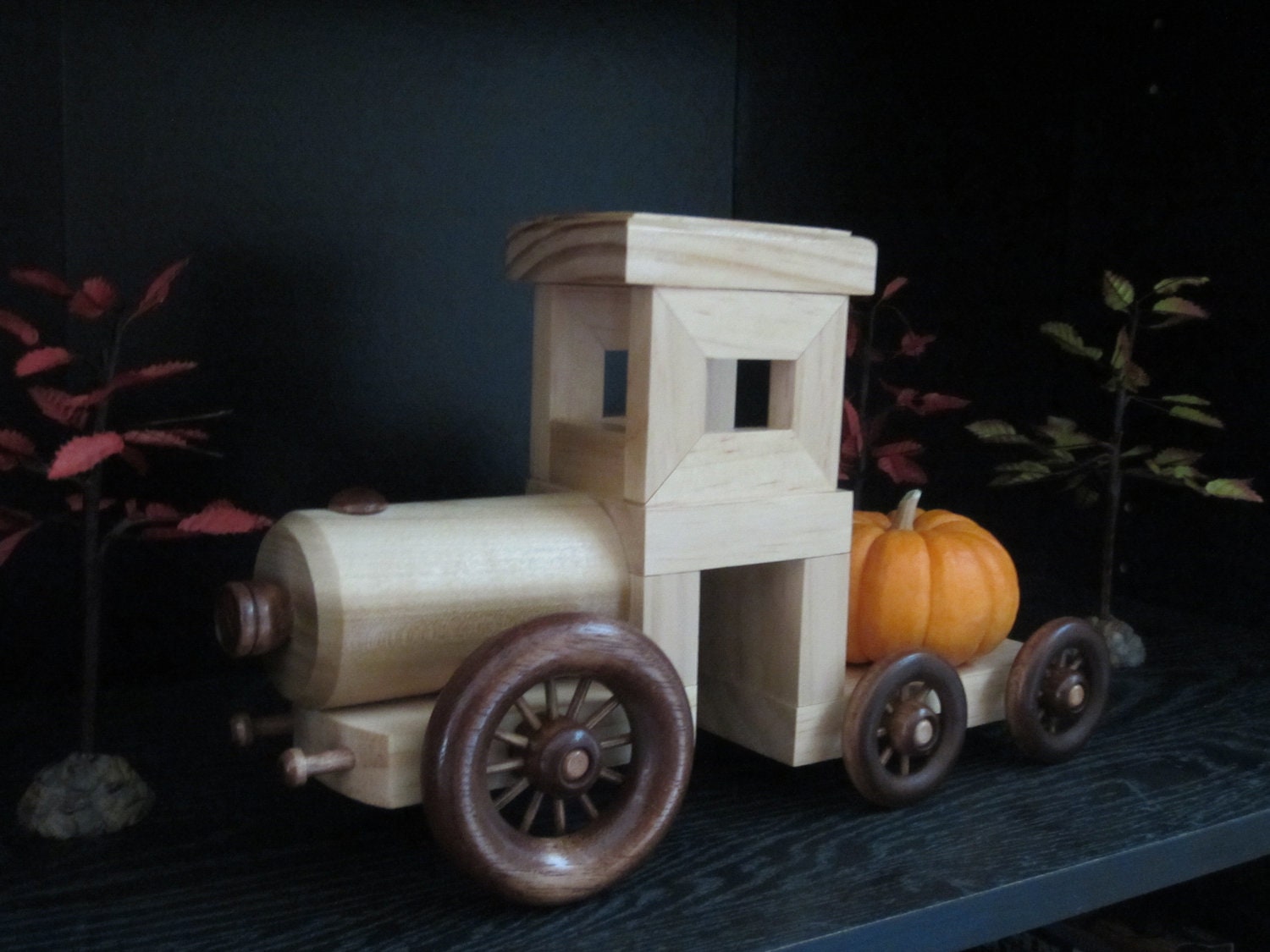 Wooden Truck (Train, Tractor) Natural with English Chestnut