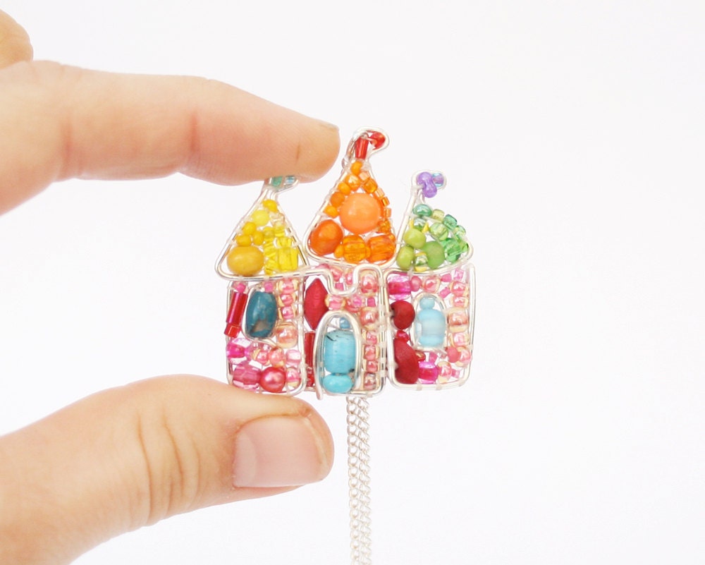 Mini Castle Beaded Necklace