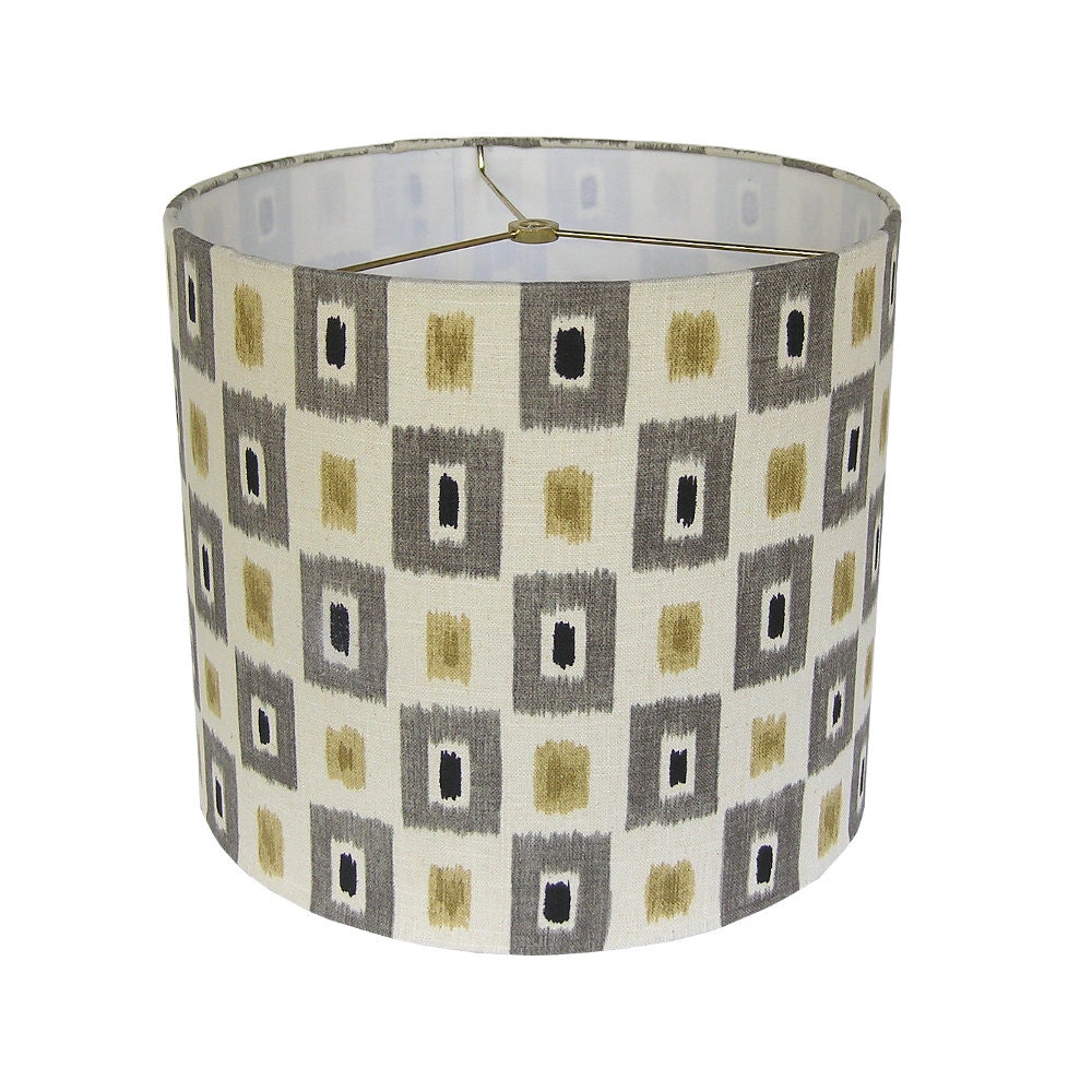 Sale Lamp Shade Drum Lampshade Cynie by Mill Creek Fabrics Graphite