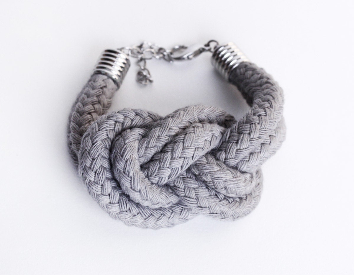Sailor Knot - Cotton Bracelet in grey