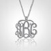 Personalized Monogram Necklace in 18kt Gold Plated Sterling Silver