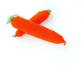 Crochet carrot Play food Baby toy Kitchen decoration Vegetables Farmers market  Pretend Play