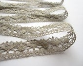 Linen lace trim for decoration, table runners, wedding decors, crafts projects