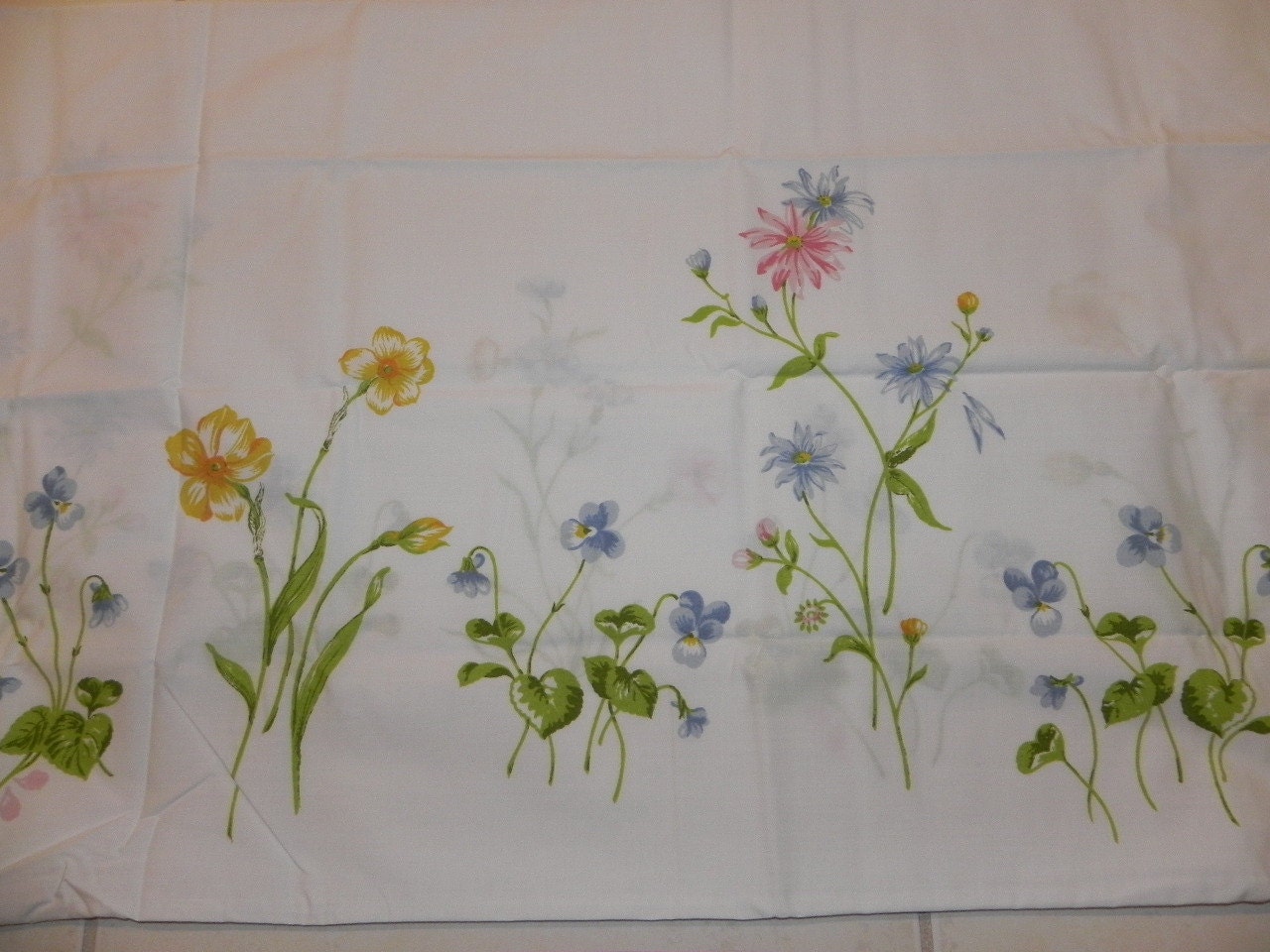 Pair of Floral King Springmaid Pillowcases