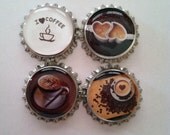 Coffee Lovers Bottlecap Magnets
