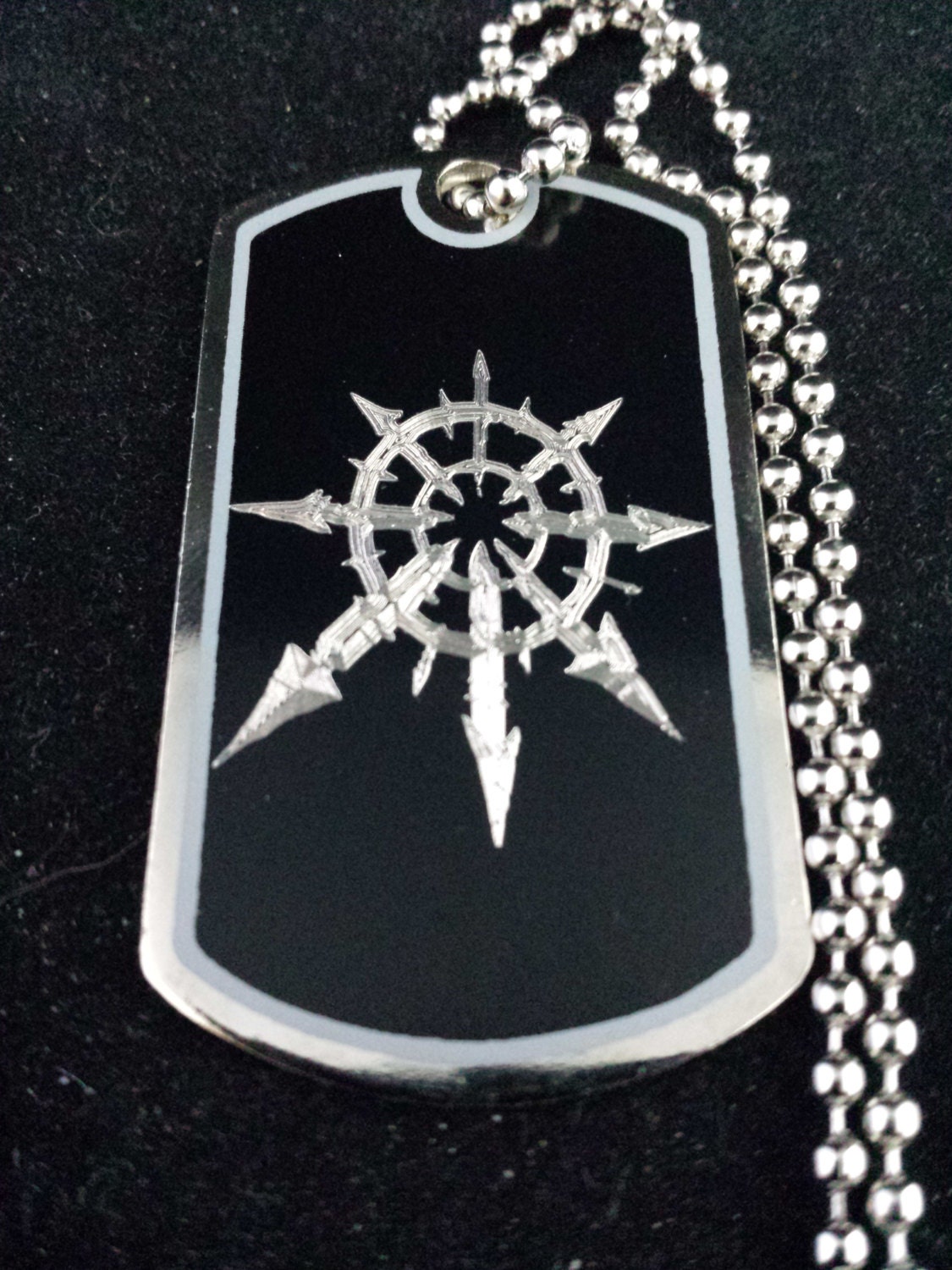 STAR OF CHAOS Dogtag w/ Ball Chain