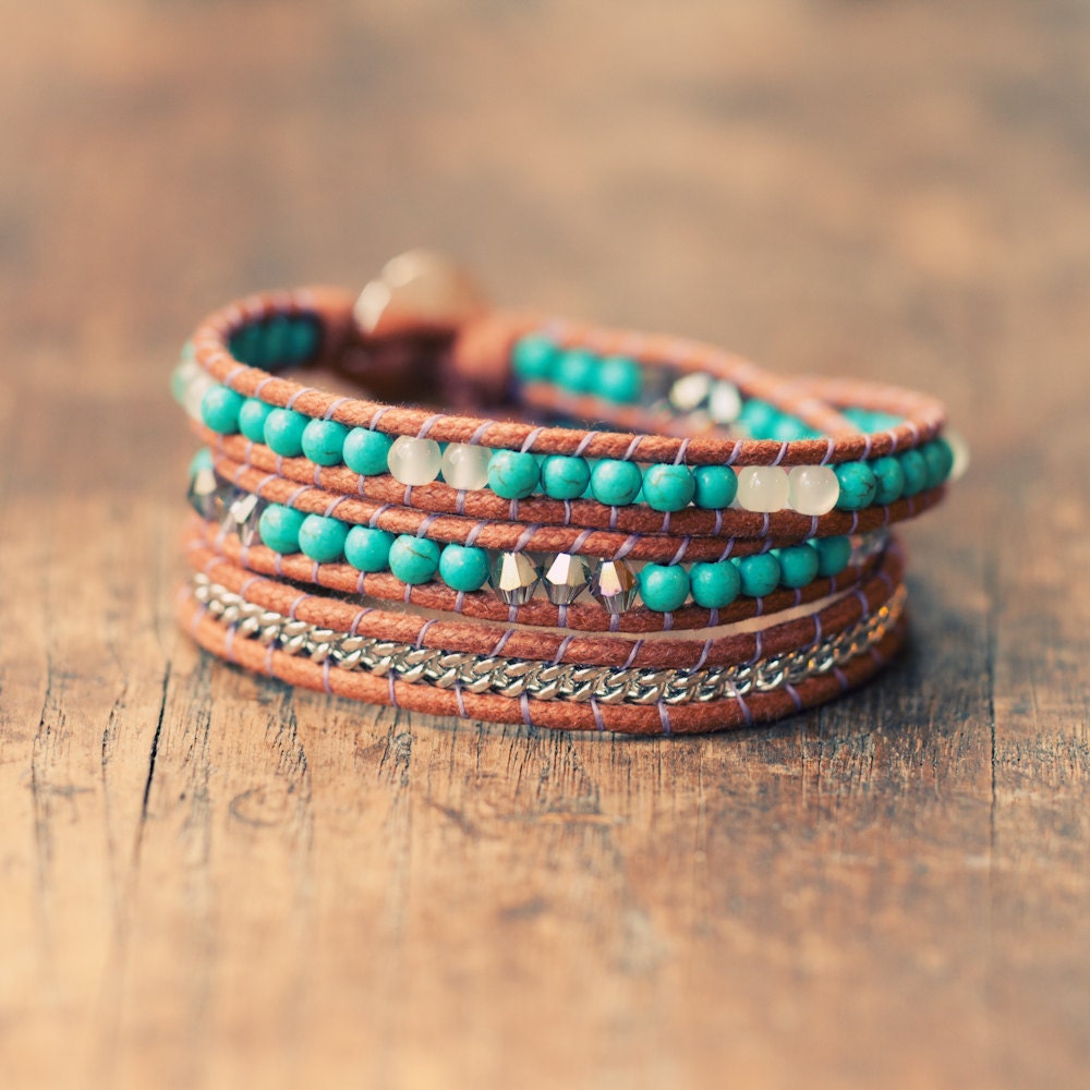 Bohemian Wrap Bracelet - Turquoise - Bohemian Jewelry