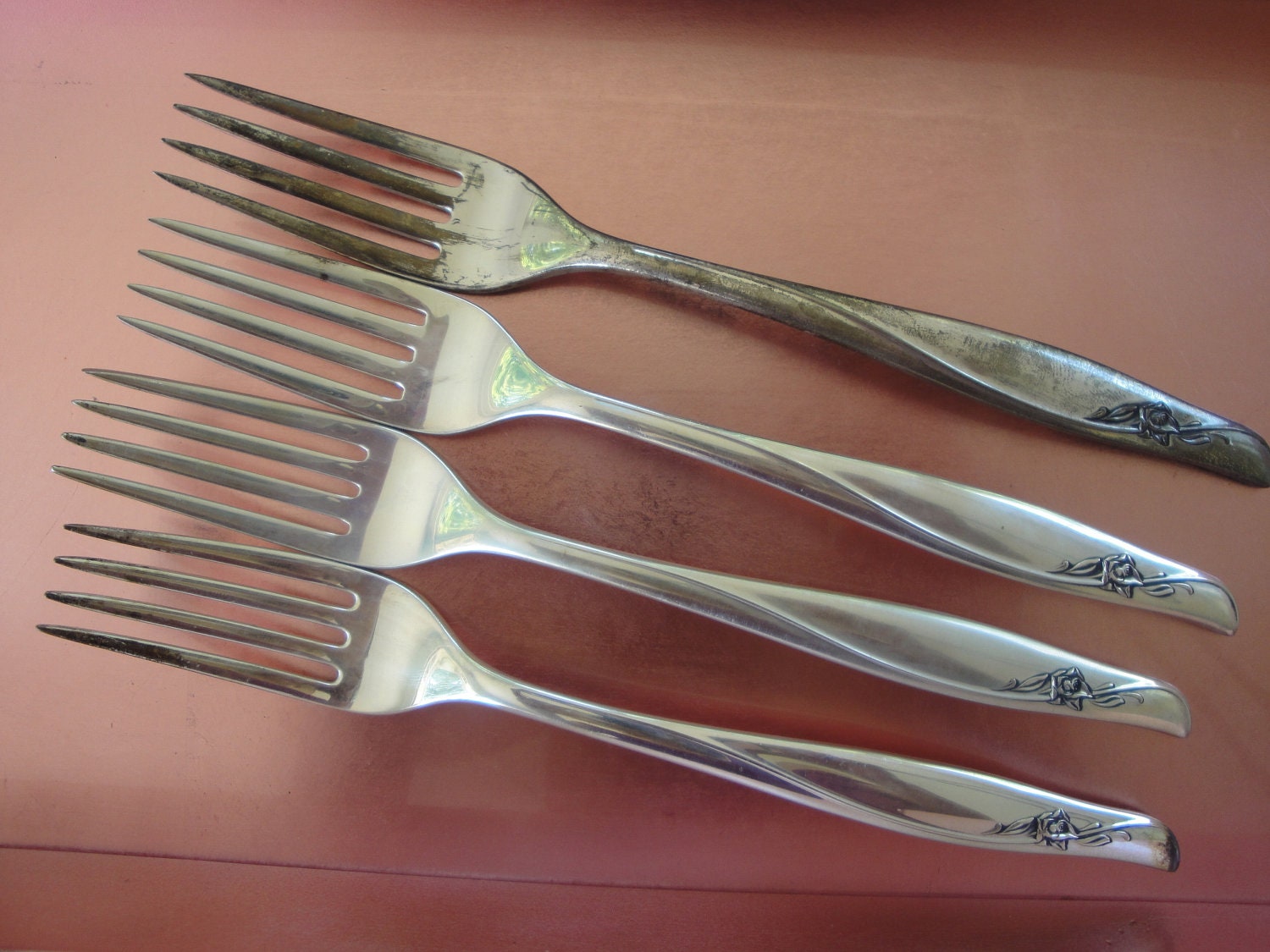 Gorham Sea Rose Sterling Silver Dinner Forks - Set of - Original Packaging - Vintage Sterling - Entertaining