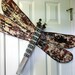 Table Leg Dragonfly Wall or Garden Art- Funky Industrial look metal body dragonfly