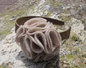 CLEARANCE -- Brown Headband with Tan Flower