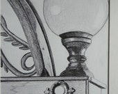 UGA Arch Light Original Framed Pencil Drawing - Introductory SALE price