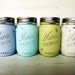 Hydrangea - WEDDING and Home Decor Painted and Distressed Mason Jars - Vases