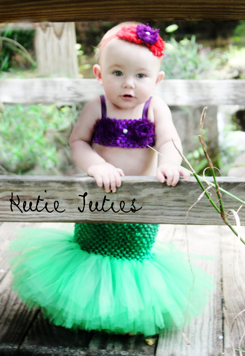 The Little Mermaid Tutu dress, Top, & Headband- Crochet top with mermaid tail, Halloween, birthday, baby girl, infant, toddler