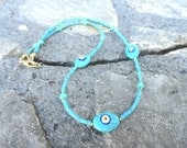 Evil eye necklace turquoise stone beads afghan turkish jewelry istanbul girl christmas gifts daughter present best friend birthday