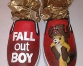 Custom Hand Painted Fall Out Boy Slip on Shoes (Generic)