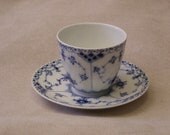 Vintage Royal Copenhagen coffee cup in the blue fluted pattern ABL-286