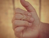 Chevron Knuckle Ring Set (2)- Adjustable